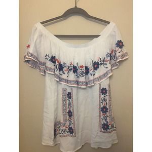 Takara boho peasant top